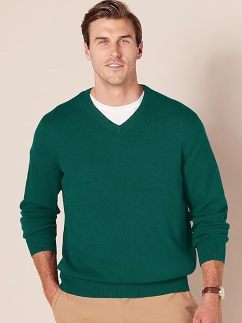NWT Amazon Essentials Men's V-Neck Pullover Sweater